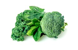 Healthy greens with broccoli, spinach and kale