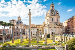 The Trajan's Forum in Roma, Italy.