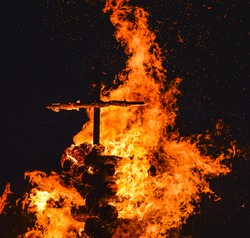  Burning cross