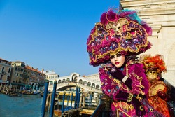 carnival in the unique city of venice in italy. venetian masks
