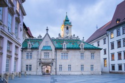 Town Hall of Bratislava at Dusk, Slovakia