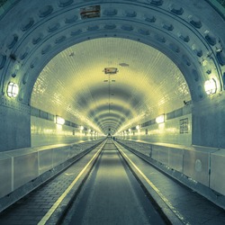 Old Elb Tunnel in Hamburg St. Paul Germany