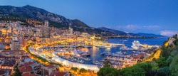 Monaco Port evening view