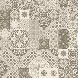 Geometric Azulejos ceramic tiles patchwork wallpaper abstract vector seamless pattern 