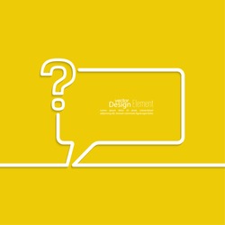Question mark icon. Help symbol. FAQ sign on a yellow background. vector. 