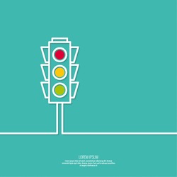 Abstract background with traffic lights. 
