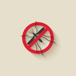 mosquito warning sign - vector illustration. eps 10