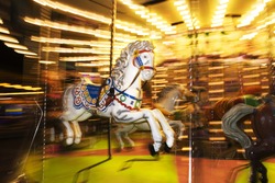 Fun horse. Traditional fairground carousel horse