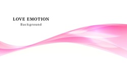 Pink curve, love emotion, abstract vector illustration background material of affection