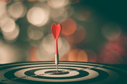 Bullseye is a target of business. Dart is an opportunity and Dartboard is the target and goal. So both of that represent a challenge in business marketing as concept.