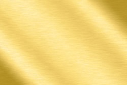 Abstract Shiny smooth line metal Gold color background Bright vintage Brass plate chrome element texture concept simple bronze foil panel hard backdrop design, golden light polished banner wallpaper.