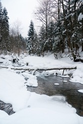 Rivers in winter, with snow and ice. High quality photo