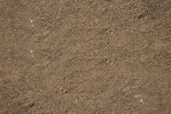 Background of dried up sand closeup, top view