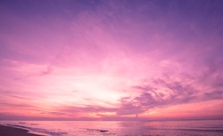 Beautiful sunrise sky in purple filter.