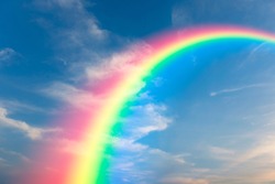 Rainbow and sky background