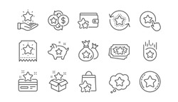 Loyalty program line icons. Bonus card, Redeem gift and discount coupon signs. Lottery ticket, Earn reward and winner gift icons. Linear set. Vector