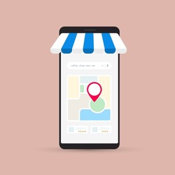 Local SEO Marketing, Search Engine Optimization - part of all business online marketing strategy. Optimize for Near Me Searches concept. Local seo vector icon in flat design
