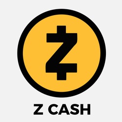 Zcash (ZEC) crypto currency icon for apps and websites. Zcash logo for web and print.