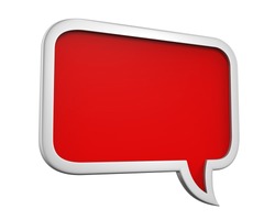 Speech Bubble Isolated. 3D rendering