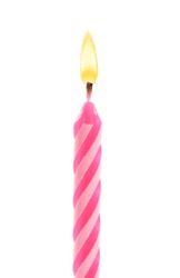 Birthday candle, isolated on white