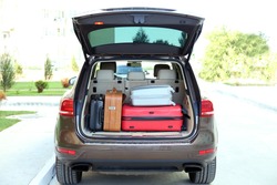 Car trunk with baggage