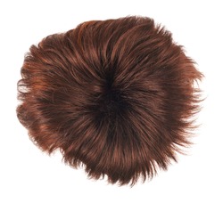 Open wave hair wig isolated over the white background