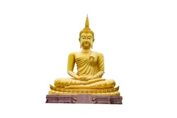 Golden Buddha images isolate on white bacground
