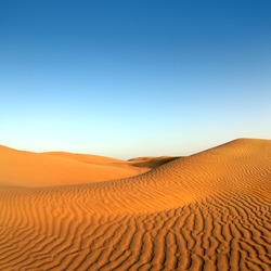 beatiful evening landscape in desert