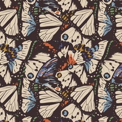 Vector butterflies surface pattern. Colourful, trendy, classic repeating seamless print fashionable background for fabric, textile, design, banner, cover, web, wallpaper, wrapping paper etc.
