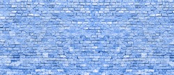 Blue blurred background old Stonewall. Abstract blue watercolor Background Stone. Texture Navy Blue Wall Background