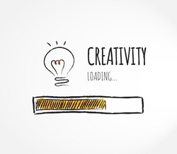 Design of progress bar, loading creativity