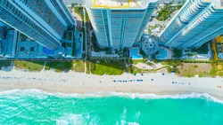 Aerial view of Sunny Isles Beach. Miami. Florida. USA. 