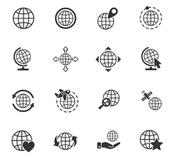 globes web icons for user interface design