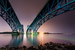 South Grand Island Bridge spans the Niagara River in Upstate New York.