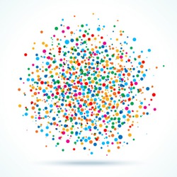 colorful abstract blot of dots, vector illustration 