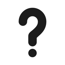 Question mark pictogram. Isolated flat vector icon. Query symbol, support logotype element.