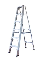 Metal ladder isolated on white background with clipping path.