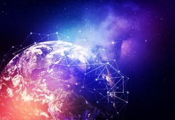 Global network internet Concept. Elements of this image furnished by NASA