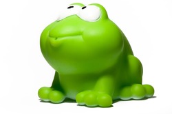 green toy frog
