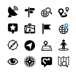 Set web icons. Location, navigation, map 