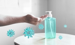 Hand sanitizer gel against Coronavirus