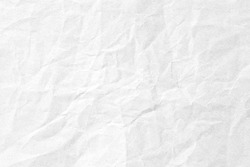 Crumpled white background paper texture
