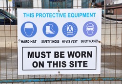 Protection Equipment sign