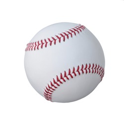 The Baseball ball standard hard cork inner size diameter 7.28 CM hand sewing made from leather and weight 130 - 150 gram, isolated on white background. This has clipping path. 