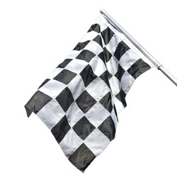 Checkered flag photo imgmage isolated on white background. This has clipping path.