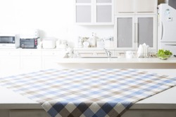 Kitchen background with table cloth