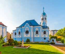 The Blue Church or The Church of St. Elizabeth or Modry Kostolik in the Old Town in Bratislava, Slovakia