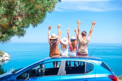 Family summer vacation. European holiday and car travel concept