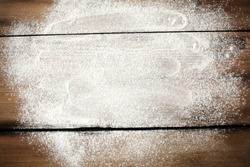 desk of white flour 