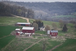 This is a view of one of the many farms that you will see in the driftless region